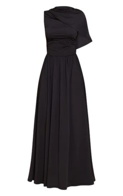 Prettylittlething Black Layered Ruched Maxi Dress -Pretty Little Thing Shop 9004d8789ad0439beb275f4114f9a7f3cc3cba00 CNM5680 5 black layered ruched maxi dress