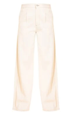 Prettylittlething Ecru Tailored Style Wide Leg Jeans -Pretty Little Thing Shop 902172ba6058e1af12df44300a82b200a2e65cda CNM0862 5 ecru tailored style wide leg jeans