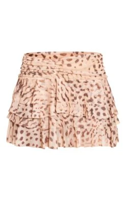 Prettylittlething Brown Printed Mesh Frilly Low Waist Mini Skirt -Pretty Little Thing Shop 90c27a0816a11d412089db631a664c5c2b7acf97 CNN8932 6 brown printed mesh frilly low waist mini skirt