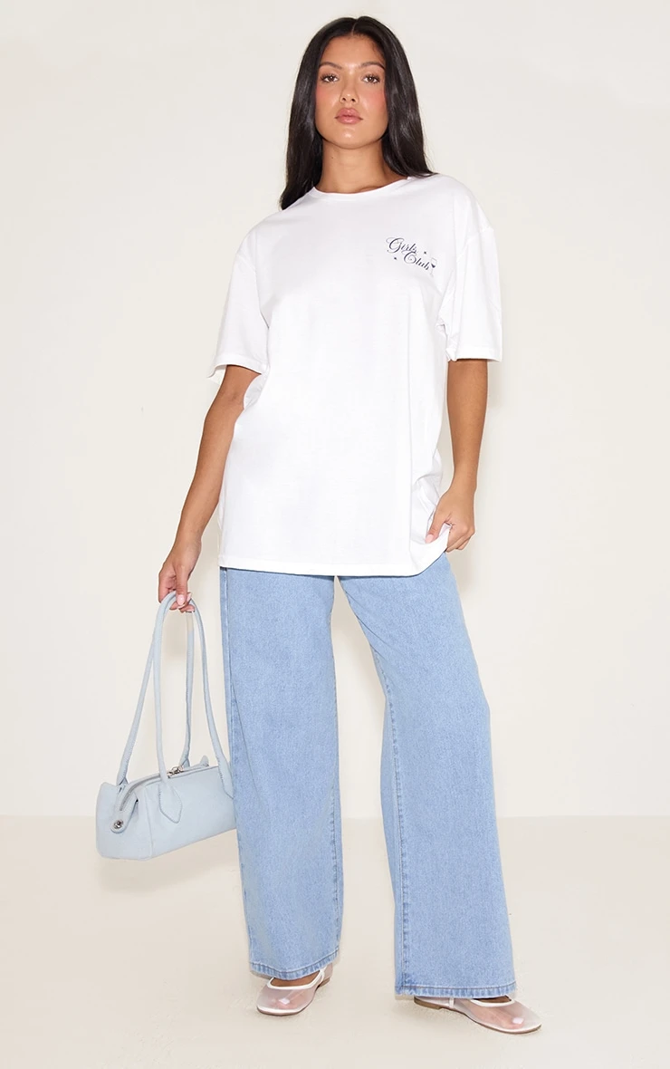 White Wine Night Graphic Oversized T-shirt - Image 3