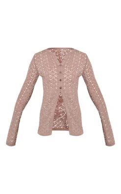 Taupe Crochet Knit Long Sleeve Cardigan 9 Taupe Crochet Knit Long Sleeve Cardigan -Pretty Little Thing Shop 919cbccb7823059fd5e41c7e1476d870e9899317 CNO2536 5 taupe crochet knit long sleeve cardigan