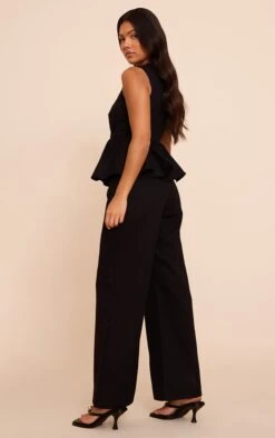 Prettylittlething Black Cotton Peplum Detail Wide Leg Jumpsuit 6 Prettylittlething Black Cotton Peplum Detail Wide Leg Jumpsuit -Pretty Little Thing Shop 91b8ab1f8162a76358bab224e8008b0703898c4b CNN4935 2 black cotton peplum detail wide leg jumpsuit