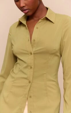 Prettylittlething Green Chiffon Fitted Shirt 8 Prettylittlething Green Chiffon Fitted Shirt -Pretty Little Thing Shop 91eace68c67d5d1d86bf52579926187c3d886a91 CNM2926 4 green chiffon fitted shirt