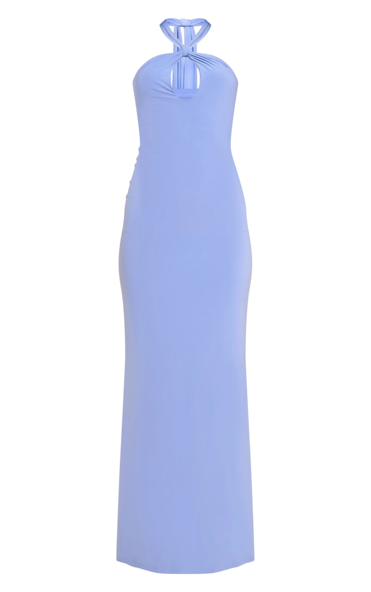 Prettylittlething Blue Slinky Keyhole Detail Sleeveless Maxi Dress 5 Prettylittlething Blue Slinky Keyhole Detail Sleeveless Maxi Dress - Image 5