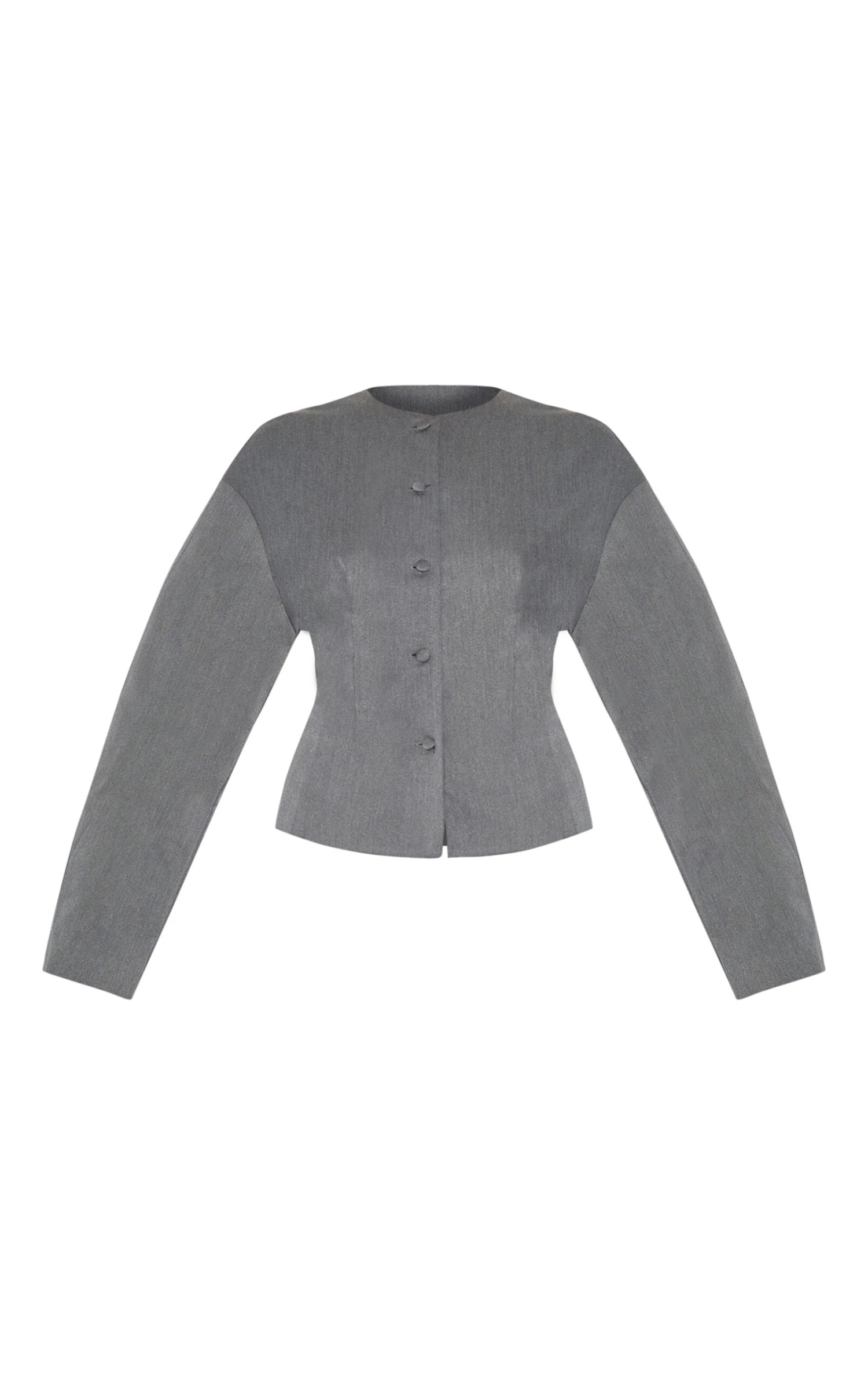 Prettylittlething Charcoal Tailored Woven Boxy Balloon Sleeve Blazer 6 Prettylittlething Charcoal Tailored Woven Boxy Balloon Sleeve Blazer - Image 6