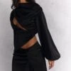 Black Satin Cut Out Long Sleeve Blouse -Pretty Little Thing Shop 92b0feeb4a1d9a52f4e73f5b2d635f19146fa45e CNO0102 1 black satin cut out long sleeve blouse
