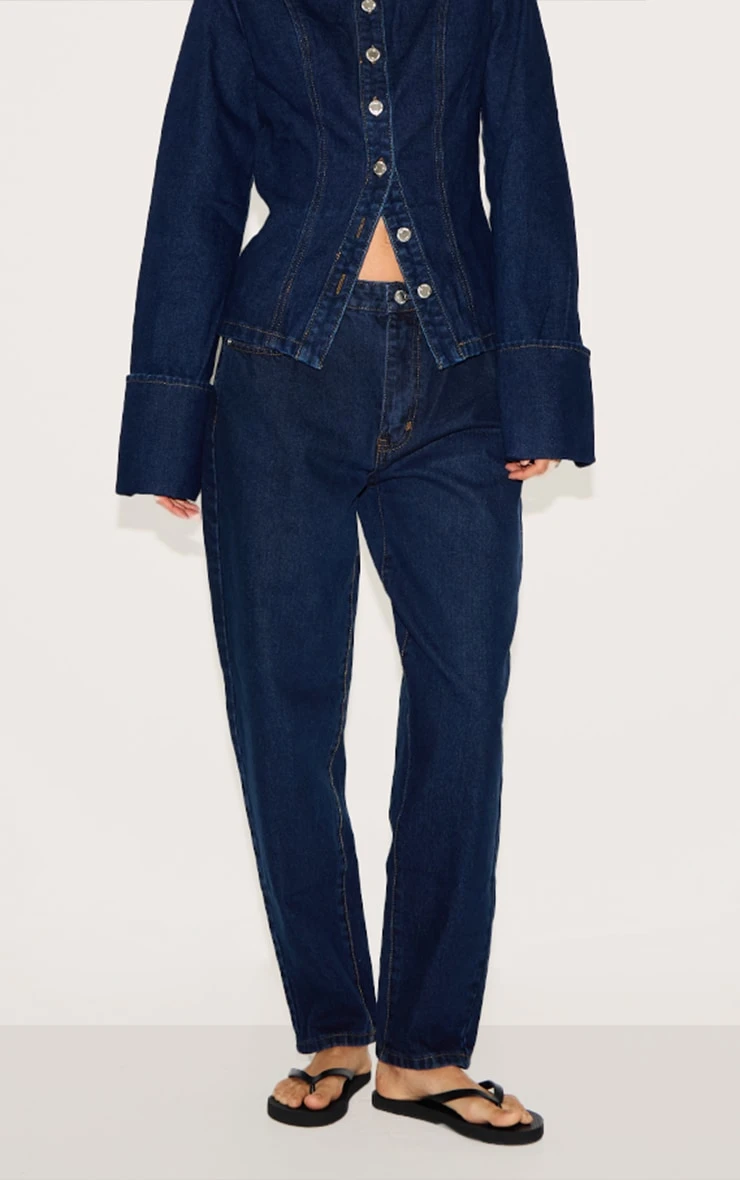Prettylittlething Indigo High Waist Mom Jeans 2 Prettylittlething Indigo High Waist Mom Jeans - Image 2