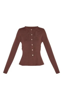 Prettylittlething Mocha Compact Knit Peplum Cardigan 9 Prettylittlething Mocha Compact Knit Peplum Cardigan -Pretty Little Thing Shop 93778831df351f5552bbfcf049411880be5e7c6e CNM7653 5 mocha compact knit peplum cardigan