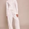 Cream Soft Touch Wide Leg Sweatpant