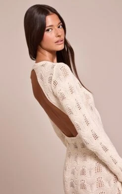 Cream Long Sleeve Backless Knitted Maxi Dress -Pretty Little Thing Shop 93e9adafb062bcfaf3409e816415f6f6ca7ccb24 CNO0187 4 cream long sleeve backless maxi dress