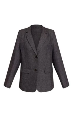 Charcoal Dogtooth Brushed Tailored Blazer -Pretty Little Thing Shop 948352eb9b3e78a607900d9307a1c7f40bfeb1e1 CNO2255 5 charcoal dogtooth brushed tailored blazer