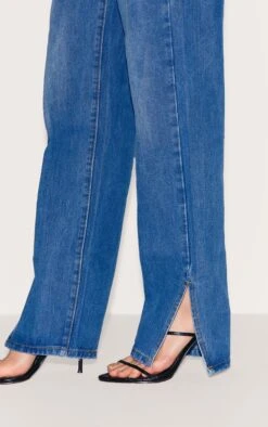 Prettylittlething Mid Blue Wash L30 Denim Split Hem Jeans -Pretty Little Thing Shop 9495dbdab59e101bf0fbb23e9340f042c5358be1 CMU3593 4 mid blue wash l30 denim split hem jeans