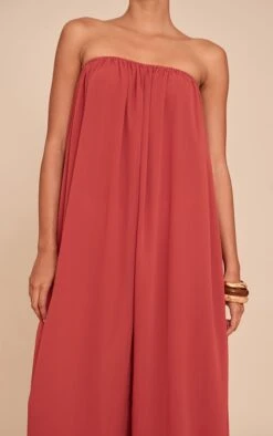 Prettylittlething Rust Chiffon Bandeau Puffball Jumpsuit -Pretty Little Thing Shop 950a644f35076bef52f279f9fda0b051d8850c8f CNM7311 4 rust chiffon bandeau puffball jumpsuit