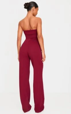 Prettylittlething Burgundy Crepe Fold Over Detail Wide Leg Jumpsuit -Pretty Little Thing Shop 95430926af4c991d42267e25879ce4b91be97c7d cnl0549 2
