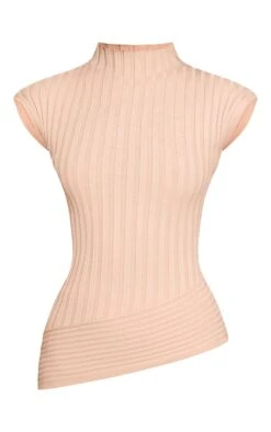 Stone High Neck Asymmetric Detail Knitted Top -Pretty Little Thing Shop 95965ef91ccb08ff6e097065d29bd49ef5156eee CNO2540 5 stone high neck asymmetric detail knitted top