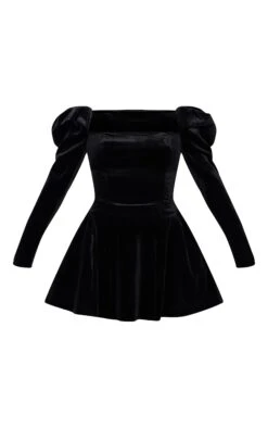 Prettylittlething Black Velvet Extreme Puff Sleeve Skater Dress 9 Prettylittlething Black Velvet Extreme Puff Sleeve Skater Dress -Pretty Little Thing Shop 95b0c3d0236d5862e1fb811cac46bad6701e0e8a cnk7487 5