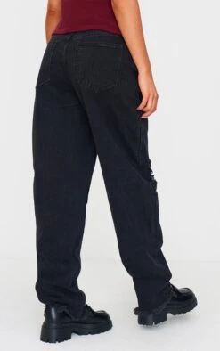 PRETTYLITTLETHING Washed Black Extreme Ripped Hem Boyfriend Jeans -Pretty Little Thing Shop 9698c60d96885de59b871370bda6dc39360d7a12 cmm4755 3