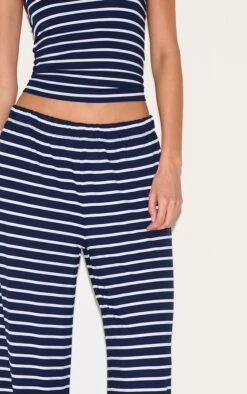 Prettylittlething Navy Striped Wide Leg Pants -Pretty Little Thing Shop 96a5dcc6885ed77723c1815637ec6674df8a9f7a CNM7380 4 navy striped wide leg trousers