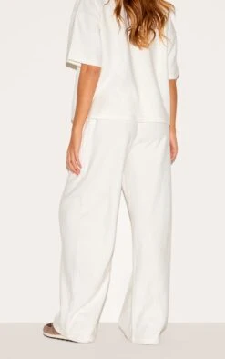Prettylittlething Cream Soft Touch Wide Leg Sweatpants -Pretty Little Thing Shop 96de9382dc20e36765694802e65b9bb8befaa794 CNM3643 3 cream soft touch wide leg joggers