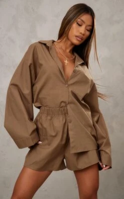 Prettylittlething Khaki Woven Elastic Waist Floaty Shorts 9 Prettylittlething Khaki Woven Elastic Waist Floaty Shorts -Pretty Little Thing Shop 974c20294556704c007acae0d748d406b896eaac cne0234 4