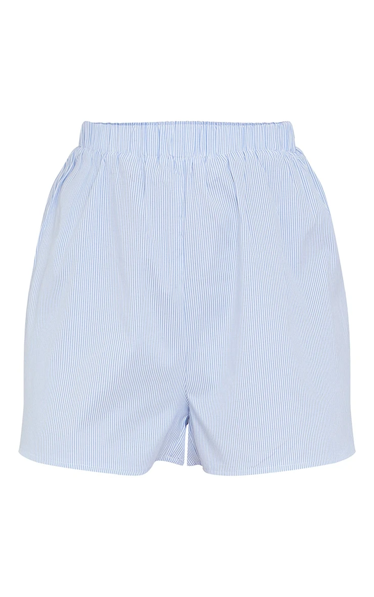 Prettylittlething Light Blue Pinstripe Woven Elastic Waist Floaty Shorts 6 Prettylittlething Light Blue Pinstripe Woven Elastic Waist Floaty Shorts - Image 6