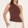 Prettylittlething Chocolate Asymmetric Ruched Sleeveless Long Top -Pretty Little Thing Shop 97bd5c62522b10890d0838693644a92b339c308b CNM3831 1 chocolate asymmetric ruched sleeveless long top
