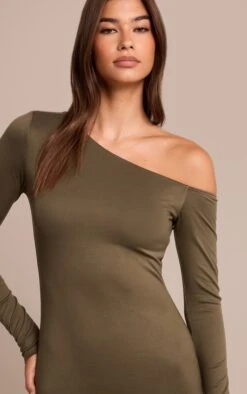 Prettylittlething Khaki Soft Touch Jersey Asymmetric Bodycon Dress -Pretty Little Thing Shop 97c6b613cddc0a8f7acccb4d2bf1c8e9c5e636aa CNO3507 4 khaki soft touch jersey asymmetric bodycon dress