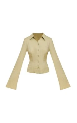 Prettylittlething Sage Green Textured Satin Tie Back Shirt -Pretty Little Thing Shop 982dd5de9937a86b23004335aef323574e98edae CNN2348 5 sage green textured satin tie back shirt