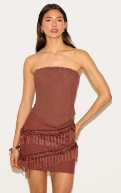 Prettylittlething Chocolate Linen Tassle Detail Mini Skirt 7 Prettylittlething Chocolate Linen Tassle Detail Mini Skirt -Pretty Little Thing Shop 986c545d30672e346a327828a787beea5d34ea97 CNM7359 2 chocolate linen tassle detail mini skirt