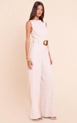 Prettylittlething Stone Woven Boat Neck Straight Leg Jumpsuit -Pretty Little Thing Shop 98808f96d8263ee81bb53e39754c7fedaea2f4f9 CNO3081 3 stone woven boat neck straight leg jumpsuit