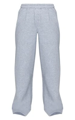 Grey Marl Button Up Wide Leg Sweatpants -Pretty Little Thing Shop 98c7e9e89e60f910ebaaebbb772aeb6a46455590 CNO1293 5 grey marl button up wide leg joggers