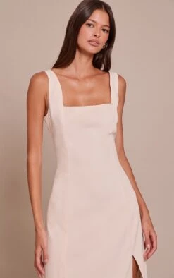 Prettylittlething Cream Woven Scoop Neck Midaxi Dress -Pretty Little Thing Shop 9973ba1fbe1929ca4148cdbb5b593696e52f3ded cno3580 4 cream woven scoop neck midaxi dress