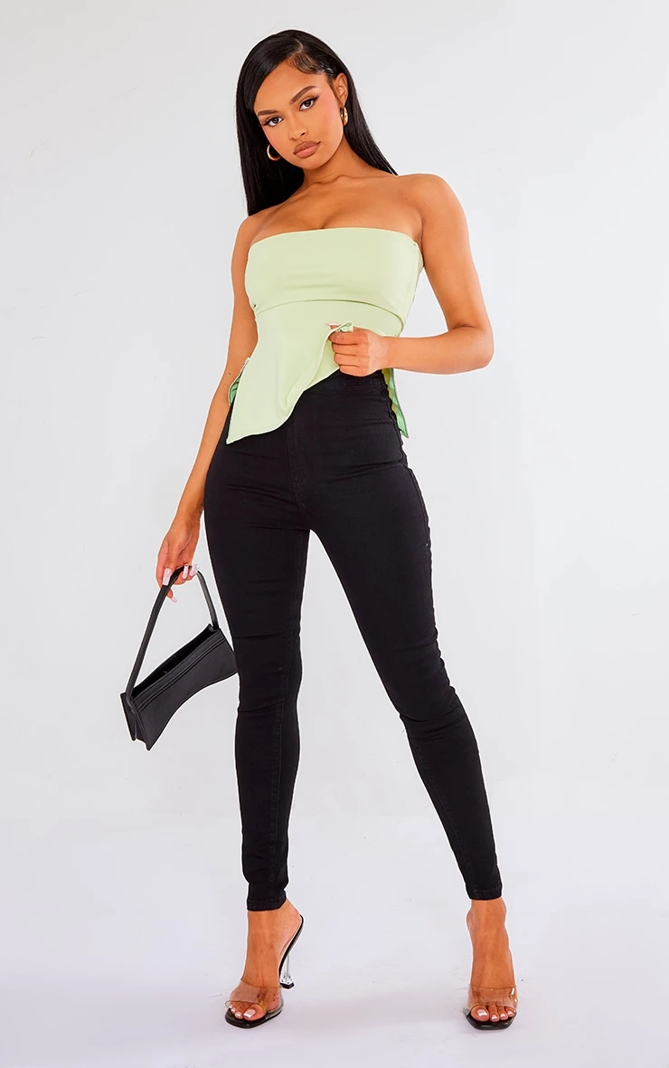 Prettylittlething Black Disco Skinny Jeans 1 Prettylittlething Black Disco Skinny Jeans