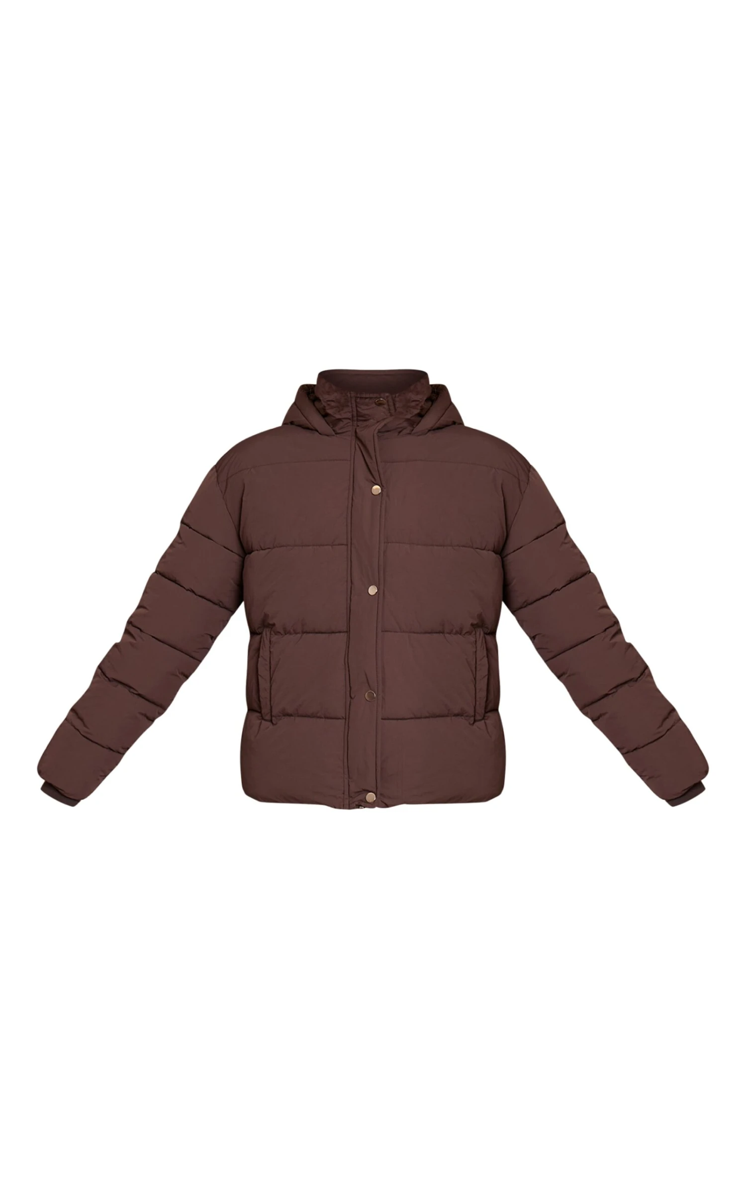 Chocolate Hooded Puffer Jacket 5 Chocolate Hooded Puffer Jacket - Image 5