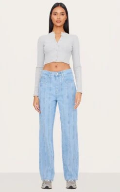Prettylittlething Light Blue Wash Seam Detail Straight Leg Jean -Pretty Little Thing Shop 9b849c2e5ef49b99c6c4084fedbbd51909e00d62 cnl5332 1