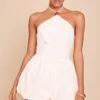 Prettylittlething White Halterneck Puffball Romper -Pretty Little Thing Shop 9ba56ec025e010d2e78db0dca89a8f67dd05fde2 CNM7368 1 white halterneck puffball playsuit