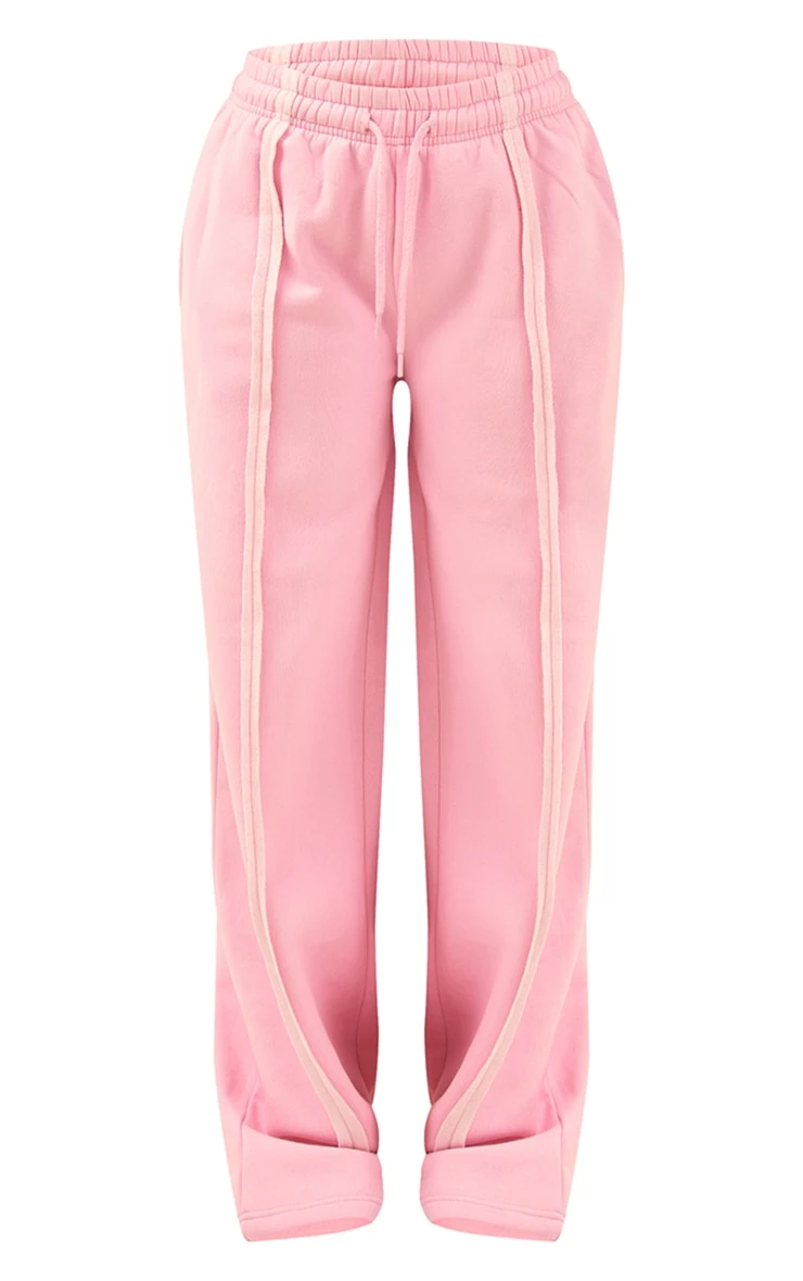 Prettylittlething Light Pink Oversized Wide Leg Seam Detail Sweatpants 5 Prettylittlething Light Pink Oversized Wide Leg Seam Detail Sweatpants - Image 5