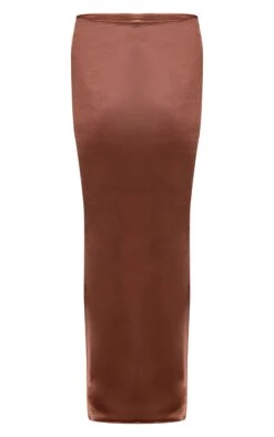 Brown Stretch Satin Split Side Maxi Skirt 9 Brown Stretch Satin Split Side Maxi Skirt -Pretty Little Thing Shop 9c20452c56418fde8efac58837331a729fb6f42e CNO0847 5 brown stretch satin split side maxi skirt