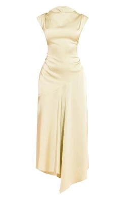 Sage Satin High Neck Midaxi Dress -Pretty Little Thing Shop 9c2f999ad9671342973736eb80d48d90d2b1414c CNO1534 5 sage satin high neck midaxi dress