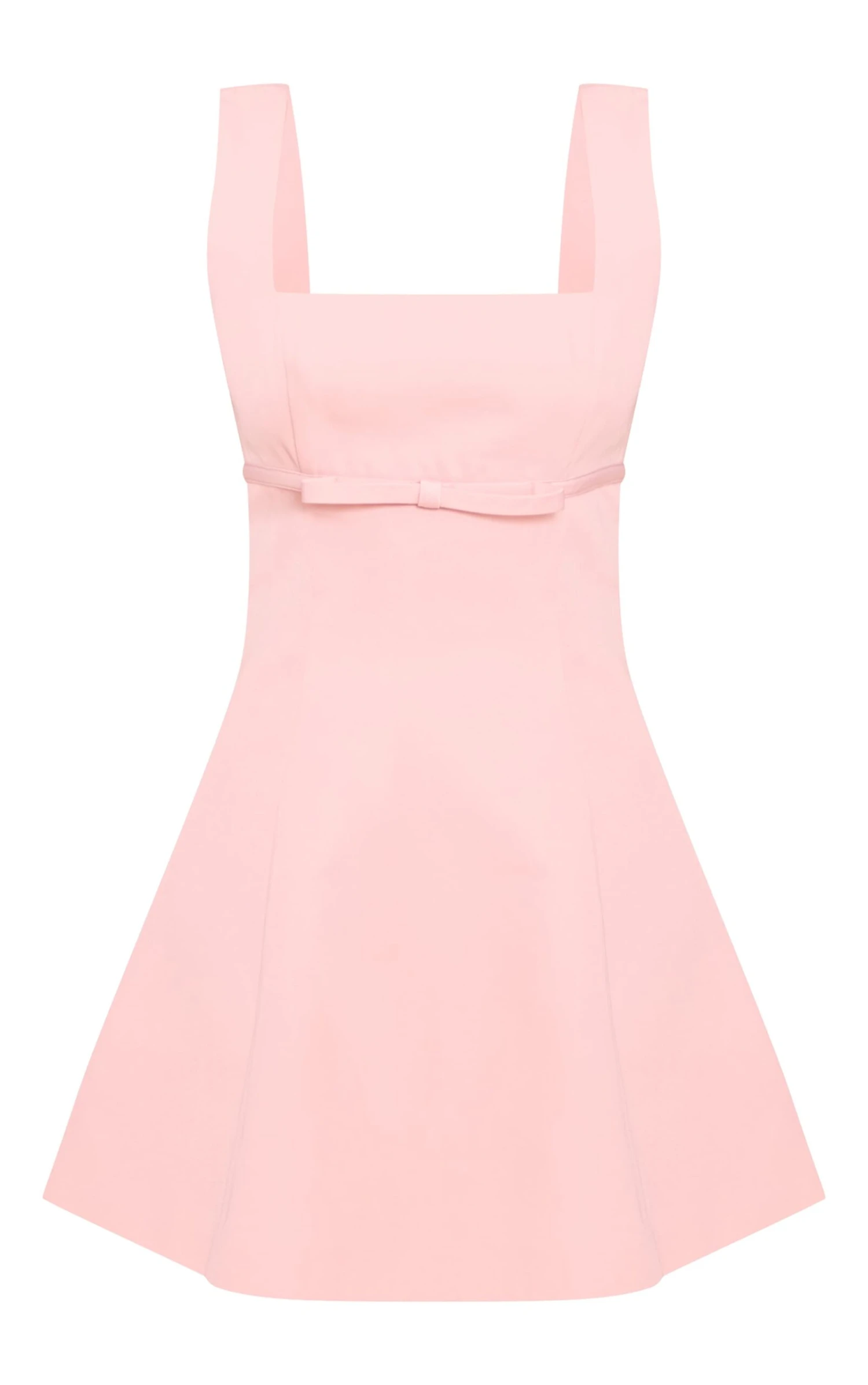 Prettylittlething Premium Blush Woven Belt Detail Shift Dress 5 Prettylittlething Premium Blush Woven Belt Detail Shift Dress - Image 5