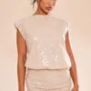 Prettylittlething Nude Sequin Shoulder Pad Sleeveless Bodycon Dress -Pretty Little Thing Shop 9ccb5f9e531ee95d99f038ece77660791aa018d0 cng5046 1