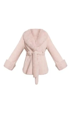 Prettylittlething Cream Plush Faux Fur Self Tie Coat -Pretty Little Thing Shop 9ce88b8a01b69747bd177f06a406ca0a4b197be1 CNN8399 5 cream plush faux fur self tie coat
