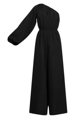 Prettylittlething Black Woven Asymmetric Sintched Waist Jumpsuit -Pretty Little Thing Shop 9d60c25dff19d41e4eecc7ffb93d9b4153cf27fe CNO3062 5 black woven asymmetric sintched waist jumpsuit