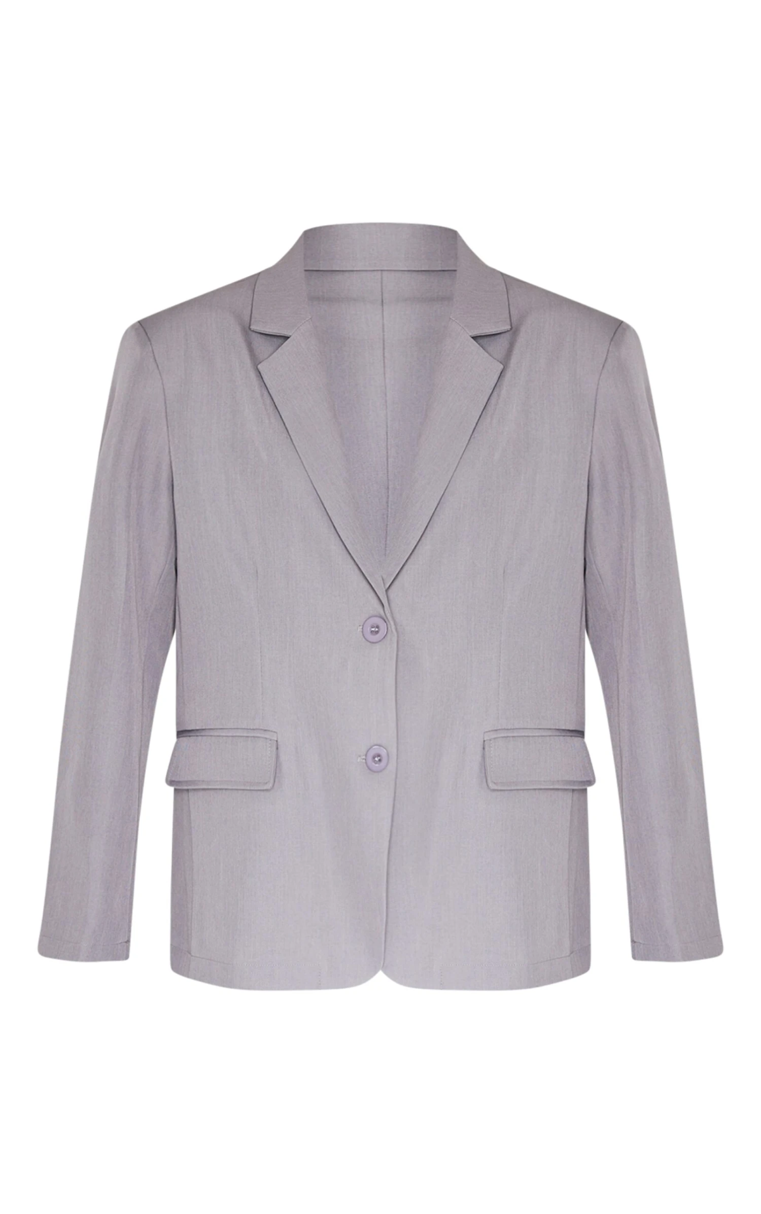 Prettylittlething Grey Seam Detail Structured Oversized Blazer 5 Prettylittlething Grey Seam Detail Structured Oversized Blazer - Image 5