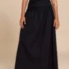 Prettylittlething Black Cotton Ruched Waist Maxi Skirt 9 Prettylittlething Black Cotton Ruched Waist Maxi Skirt -Pretty Little Thing Shop 9e7b3eca114039e557510c2ef44f1335e8635621 CNM3719 1 black cotton ruched waist maxi skirt