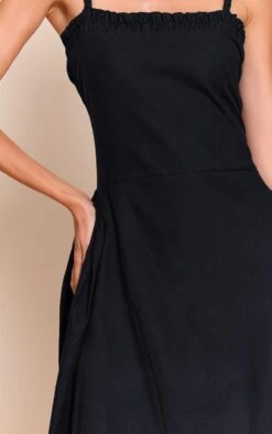 Prettylittlething Black Braided V Waist Midaxi Dress -Pretty Little Thing Shop 9eb72b88c33871d67f709676cebfcbacee94bf56 CNM3551 4 black braided v waist midaxi dress