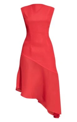 Prettylittlething Red Chiffon Boat Neck Asymmetric Midi Dress -Pretty Little Thing Shop 9eebdb5ea1e25ccde62530f4e8217b77952d9765 CNO3195 5 red chiffon boat neck asymmetric midi dress