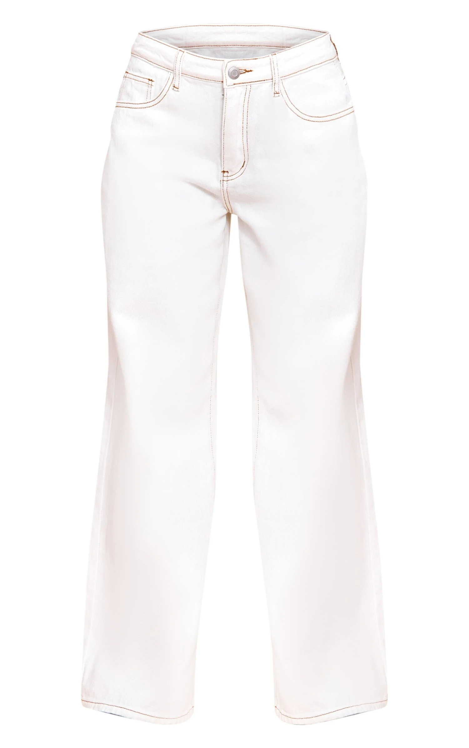 Prettylittlething White Slouchy Wide Leg Style Jeans 5 Prettylittlething White Slouchy Wide Leg Style Jeans - Image 5
