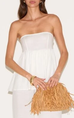 Prettylittlething White Bandeau Peplum Detail Jumpsuit -Pretty Little Thing Shop 9f50a105abfadb6d0e0e7402bc69dbabe8c54c2e CNM3884 4 white bandeau peplum detail jumpsuit