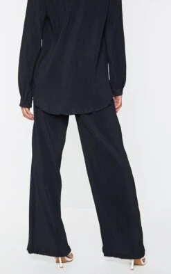 Prettylittlething Black Plisse High Waisted Wide Leg Pants -Pretty Little Thing Shop 9f8eb55110e79a62effc93a64511d256eee798e7 cmt2907 3